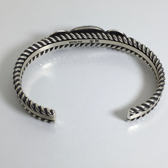 Kingman Turquoise and Silver Navajo Bracelet, by Ivan Howard