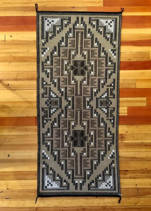 Navajo Raised Outline Rug, by Marie Sheppard Navajo Weaver