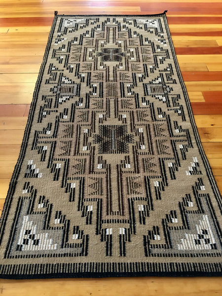 Navajo Raised Outline Rug, by Marie Sheppard Navajo Weaver