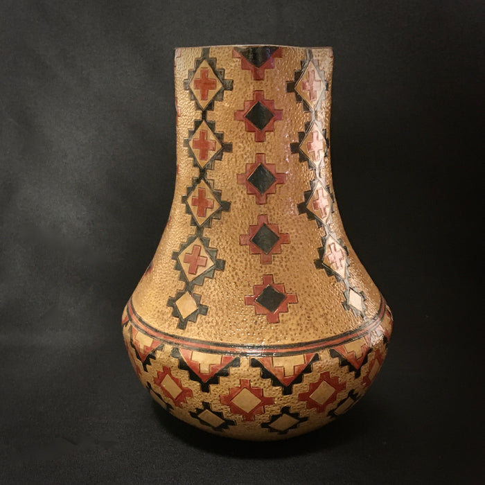 Navajo Pinon Pitch Vase, by Lorraine Williams-Yazzie