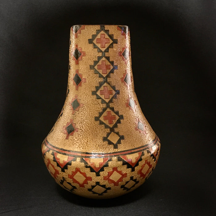 Navajo Pinon Pitch Vase, by Lorraine Williams-Yazzie