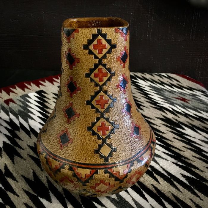 Navajo Pinon Pitch Vase, by Lorraine Williams-Yazzie