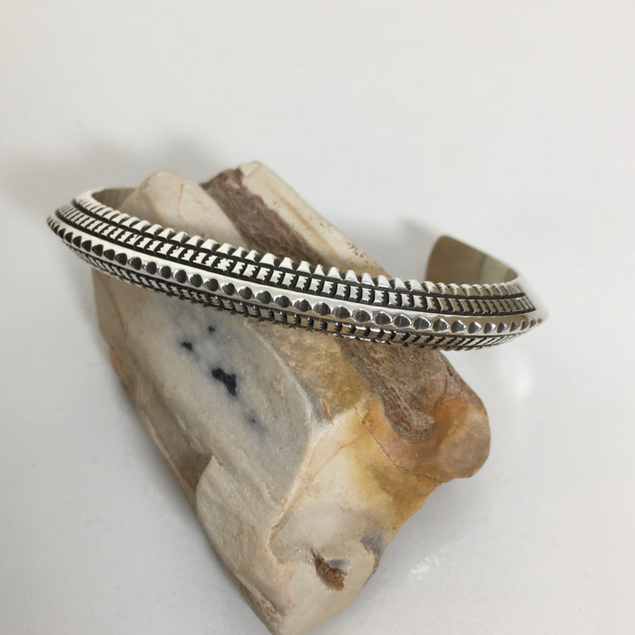 Stamped Silver Bracelet, by Ivan Howard