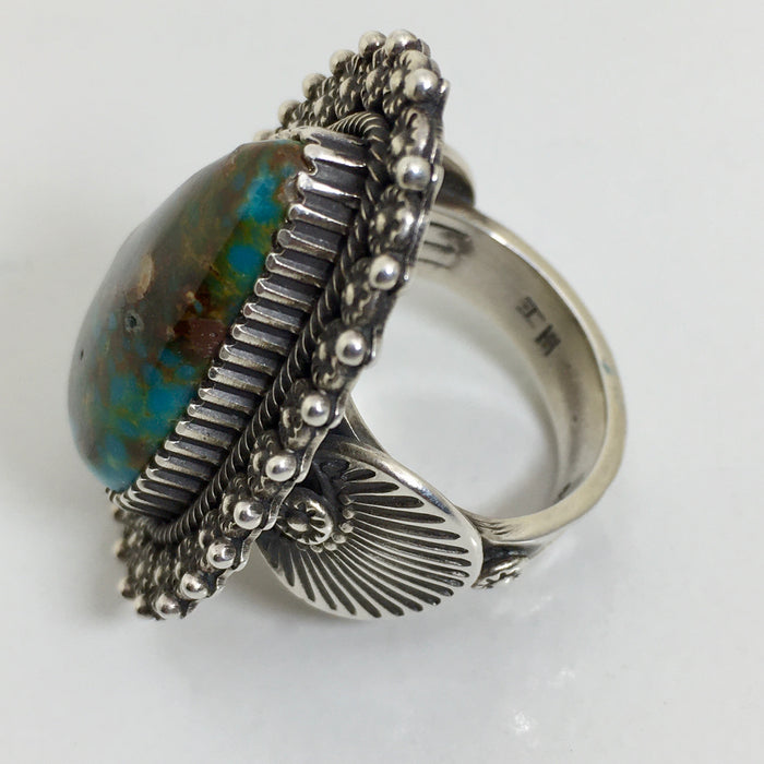 Turquoise and Silver Ring, by Ivan Howard