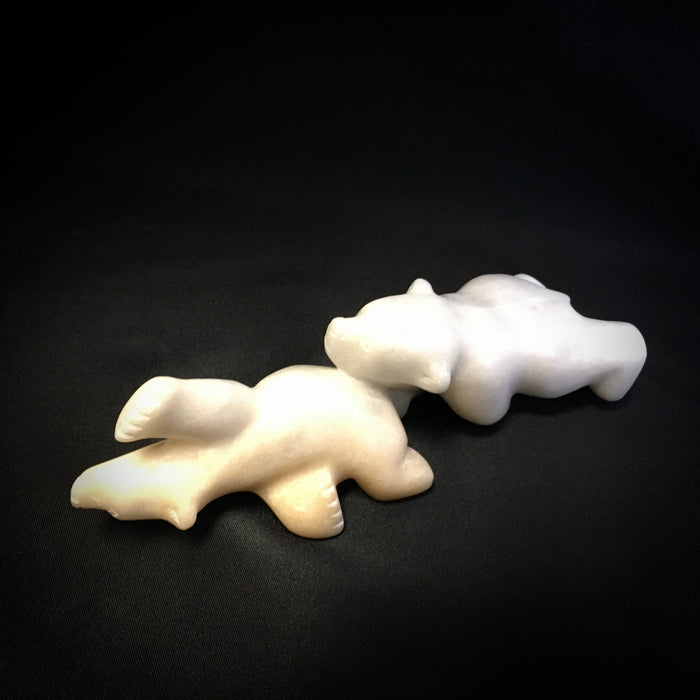 Two Swimming Bear Cubs, by Johny Papigatok, Cape Dorset