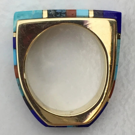 Gold and Precious Stones Ring, by Sonwai, at Raven Makes Gallery