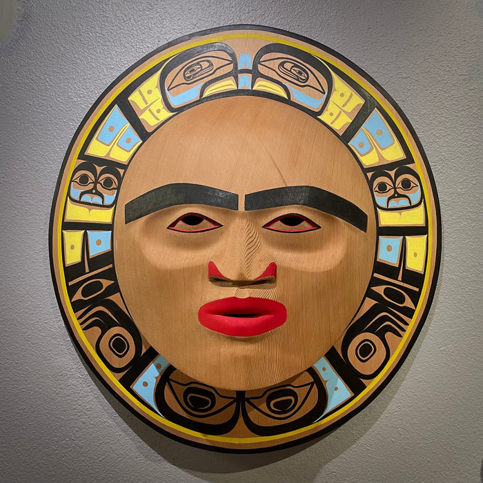 Chilkat Moon Mask, by Kolten Khasalus Grant at Raven Makes Gallery