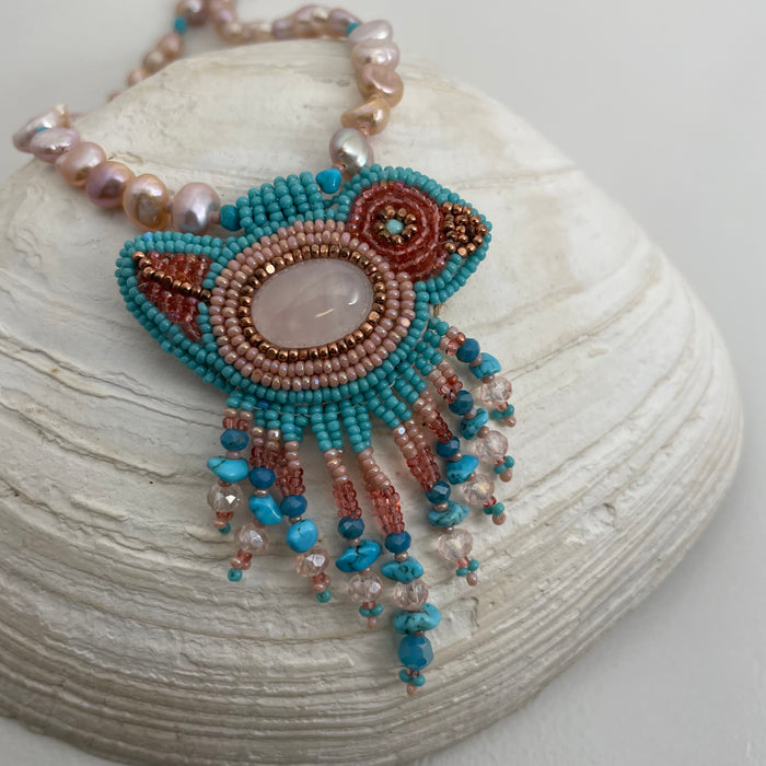 Rose Bird Necklace, by Jovanna Poblano