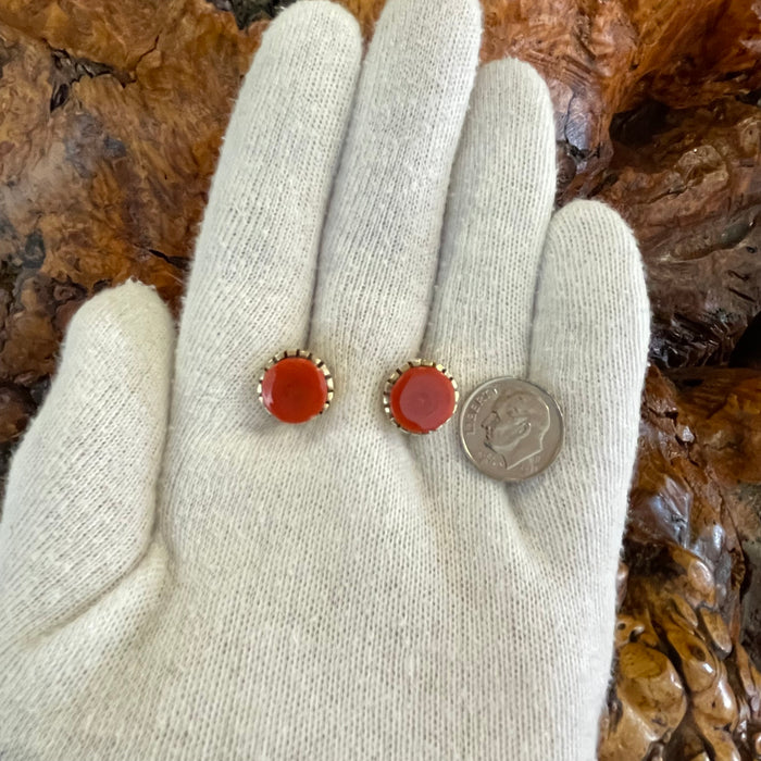 Pacific Branch Coral in Gold Earrings, by Sonwai