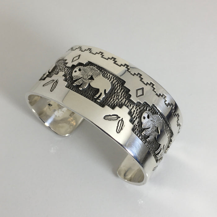 Silver Buffalo Cuff by Fortune Huntinghorse
