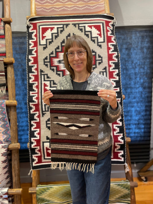 Chinle Pattern Small Navajo Rug, by Atsii' Nineez (Long Hair)