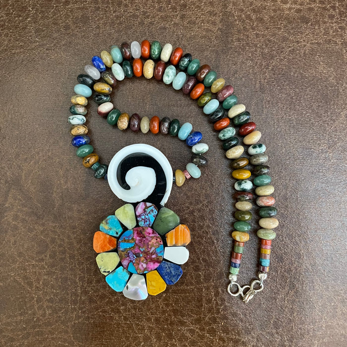 Shell and Stones Inlay Necklace, by Mary L. Tafoya
