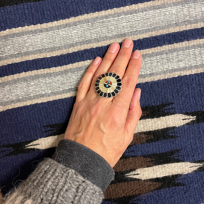 Zuni Sun Face Ring, by Aprilene Unkenstine