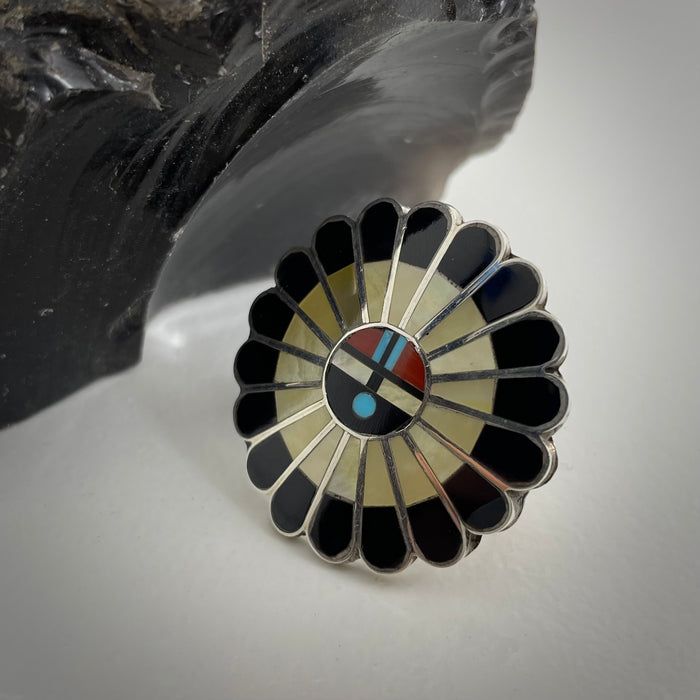 Zuni Sun Face Ring, by Aprilene Unkenstine