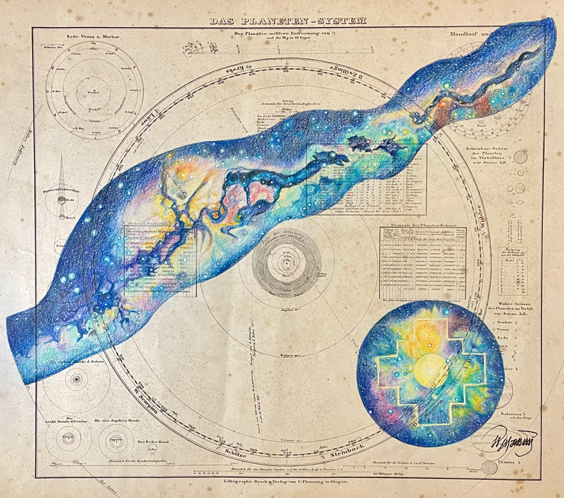 Anti Tuta Hanaq Pacha, 1853 Celestial Map, by Willian Mamani Loayza