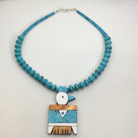 Traditional Thunderbird Necklace by Mary Tafoya