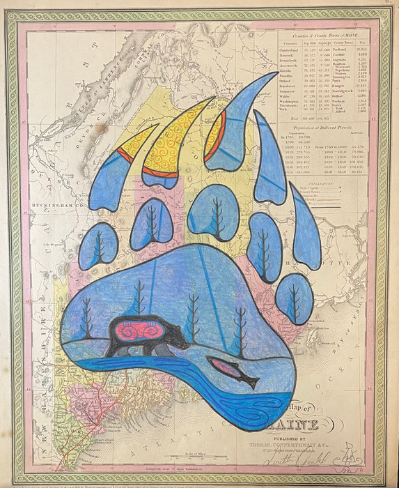 Courage Begins, 1850 Map, by Loretta Gould
