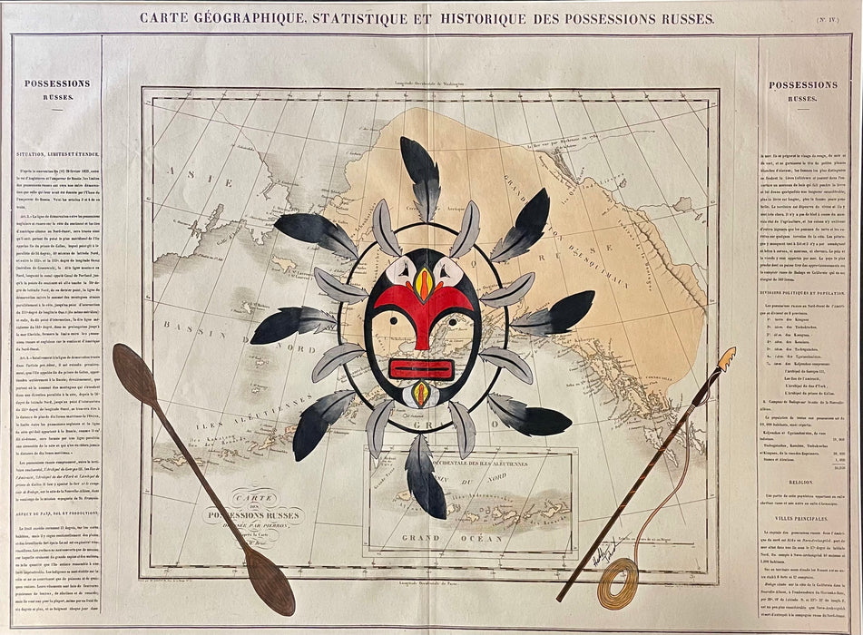 Duality, 1825 Alaska, Map, by Heather Johnston