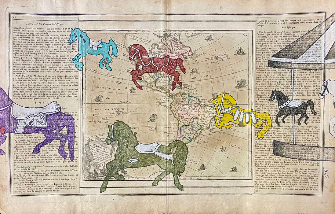 Pony Ballet in Silhouette, 1764 Map, by Julia Arriola