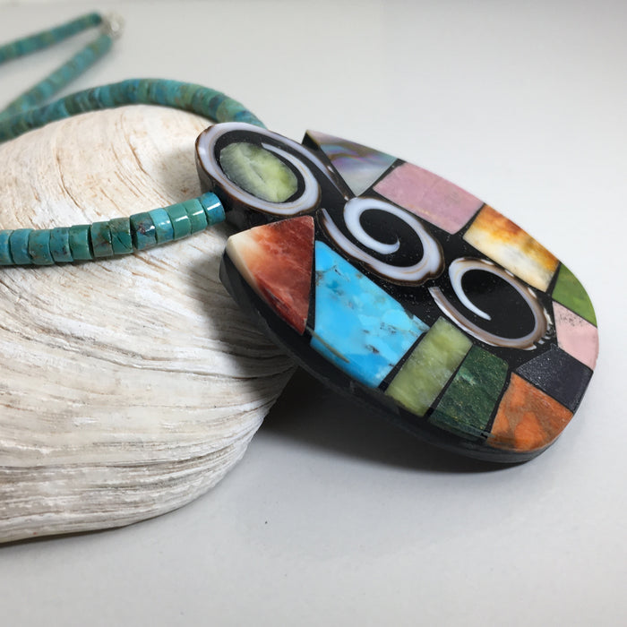 Mosaic Inlay Necklace, by Mary L. Tafoya