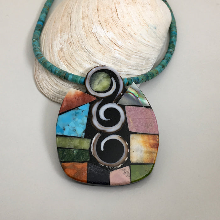 Mosaic Inlay Necklace, by Mary L. Tafoya