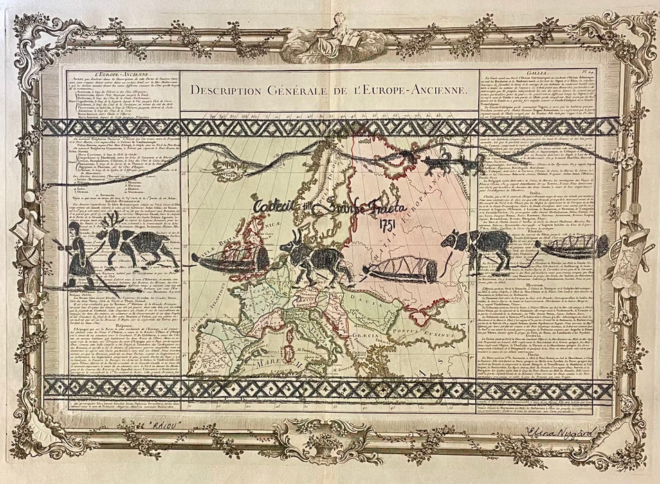 RÁIDU (Line of Reindeer), 1756 Map, by Elina Nygard