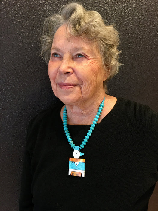 Thunderbird Mosaic Inlay Necklace, by Mary Louise Tafoya