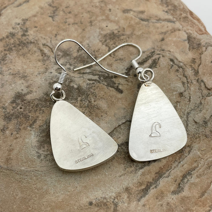 Lightening and Rain Hopi Earrings, by Steward Dacawyma