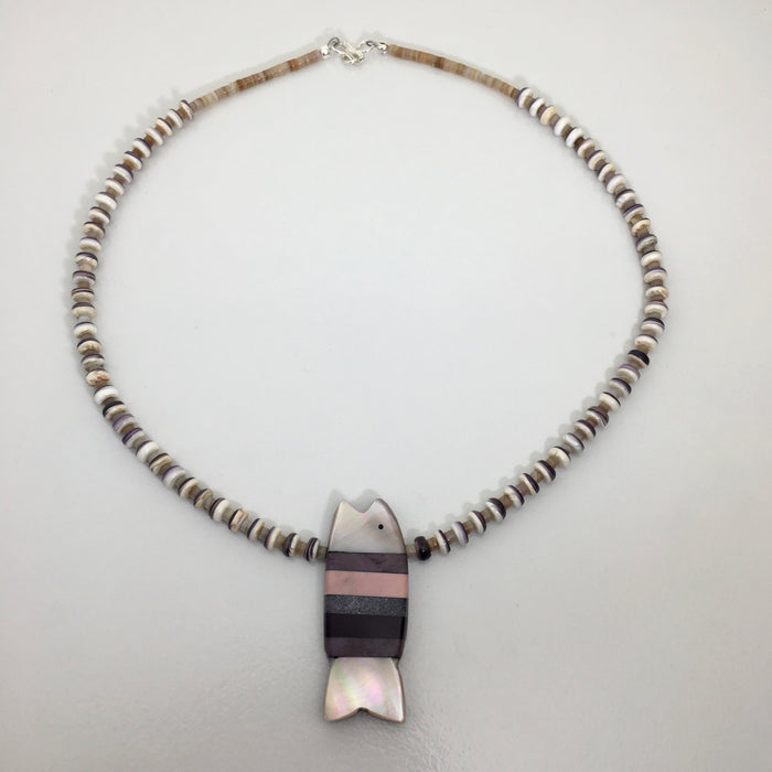 Shimmering Fish Necklace, by Mary L. Tafoya