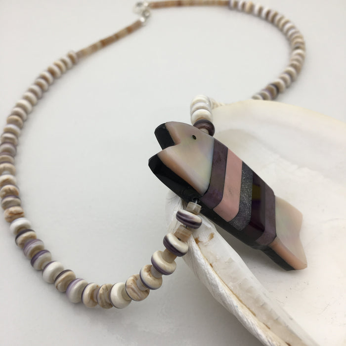 Shimmering Fish Necklace, by Mary L. Tafoya