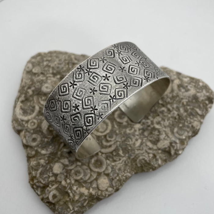 Silver Stamped Bracelet, by Jacqueline Gala