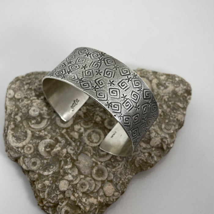 Silver Stamped Bracelet, by Jacqueline Gala