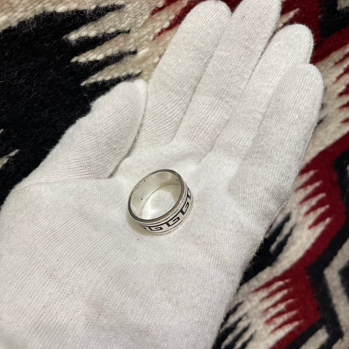 Hopi Silver Moving Cloud Ring, by Gerald Lomaventema