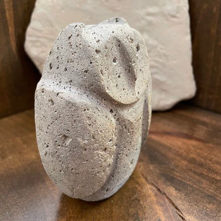 Owl stone carving Fetish, by Salvador Romero