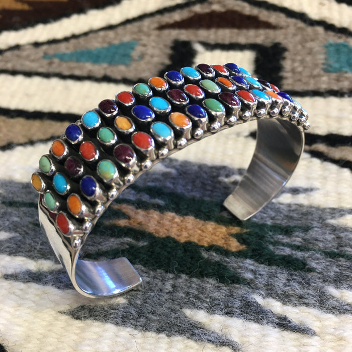 Three Rows Cuff Bracelet, by Dee Nez