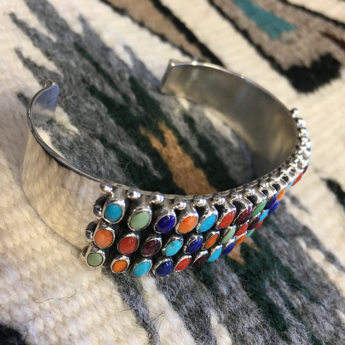 Three Rows Cuff Bracelet, by Dee Nez