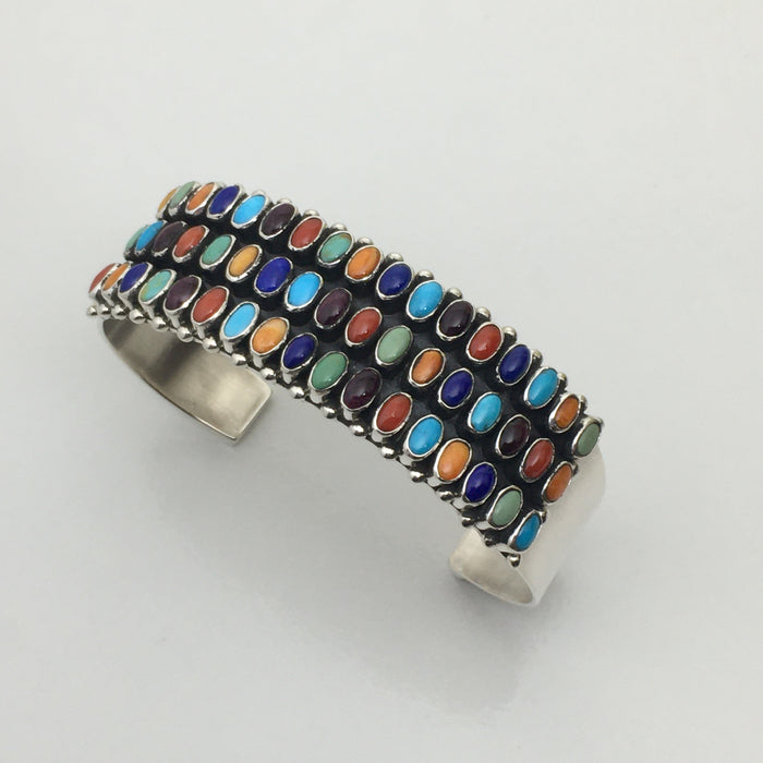 Three Rows Cuff Bracelet, by Dee Nez