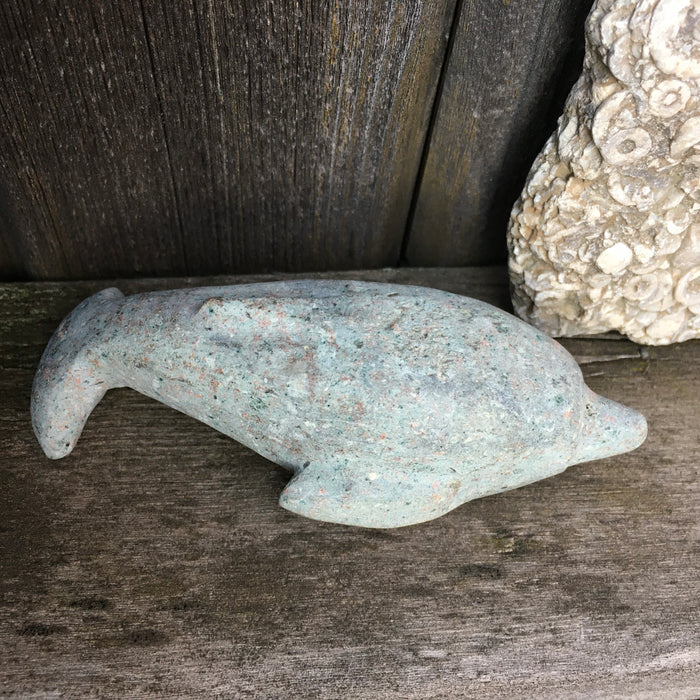 Dolphin Stone Carving Fetish, by Salvador Romero