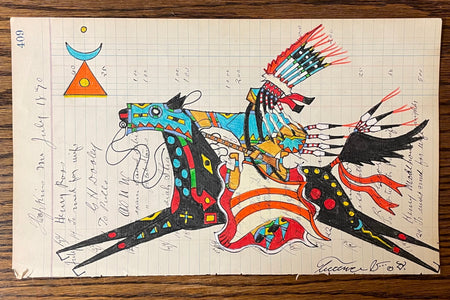Terrance Guardipee Ledger Art for Sale at Raven Makes Gallery