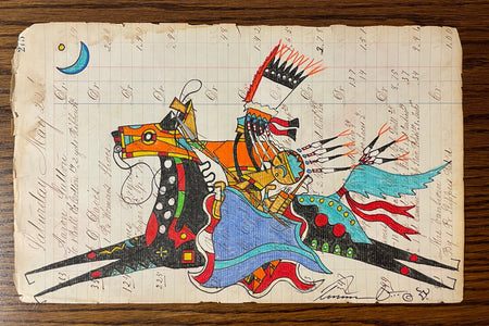 Terrance Guardipee Ledger Art for Sale at Raven Makes Gallery