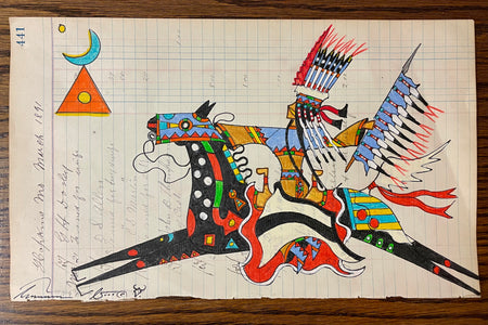 Terrance Guardipee Ledger Art for Sale at Raven Makes Gallery