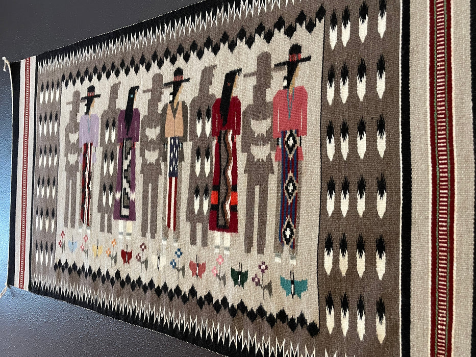 Ancestors Are With Us in the Garden of Life, Pictorial Navajo Rug, by Ursula Begay, Navajo