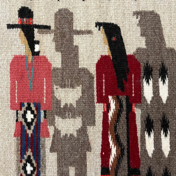 Ancestors Are With Us in the Garden of Life, Pictorial Navajo Rug, by Ursula Begay, Navajo