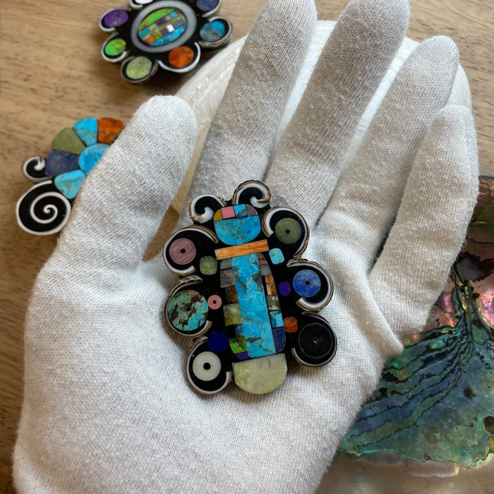 Cosmic Pollinator Pin/Pendant, by Mary L. Tafoya