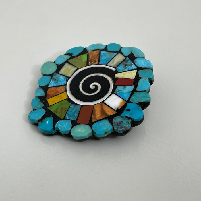 Medicine Wheel Pin or Pendant, by Mary L. Tafoya