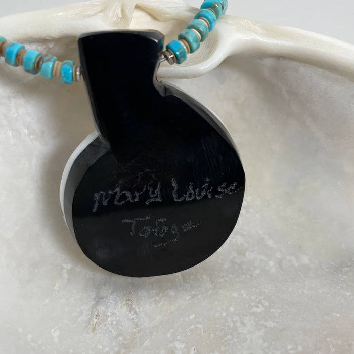 Mosaic Maze Inlay Necklace, by Mary L. Tafoya