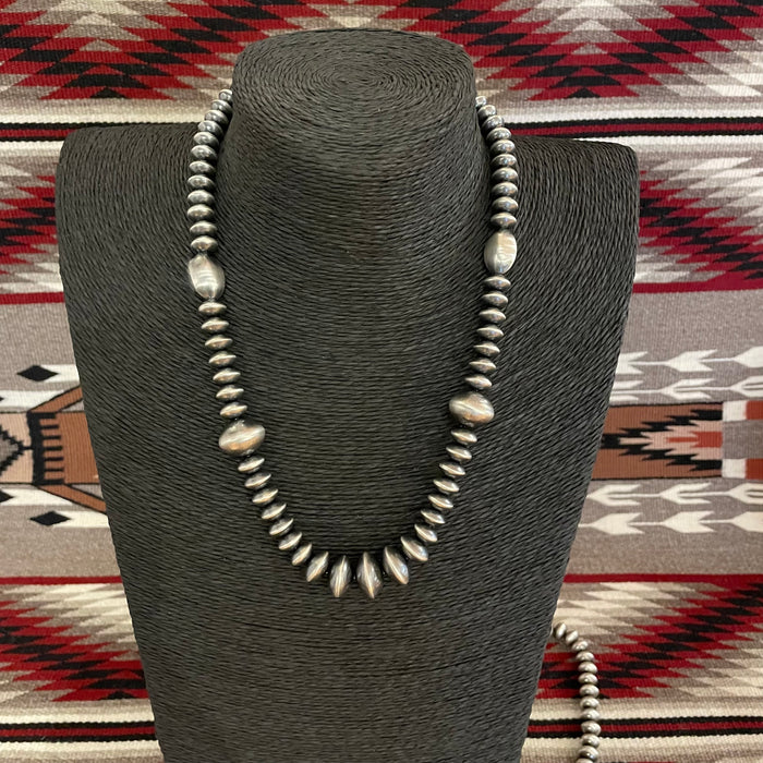 Sterling Silver Navajo Pearls, by Preston Haley