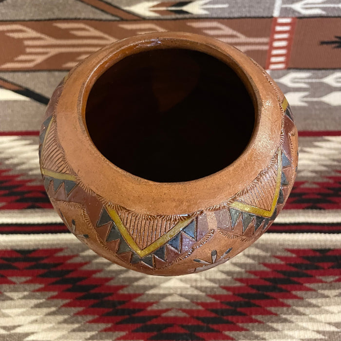 Navajo Pottery Vase, by Nancy Ann Chilly Yazzie and Jackson Yazzie