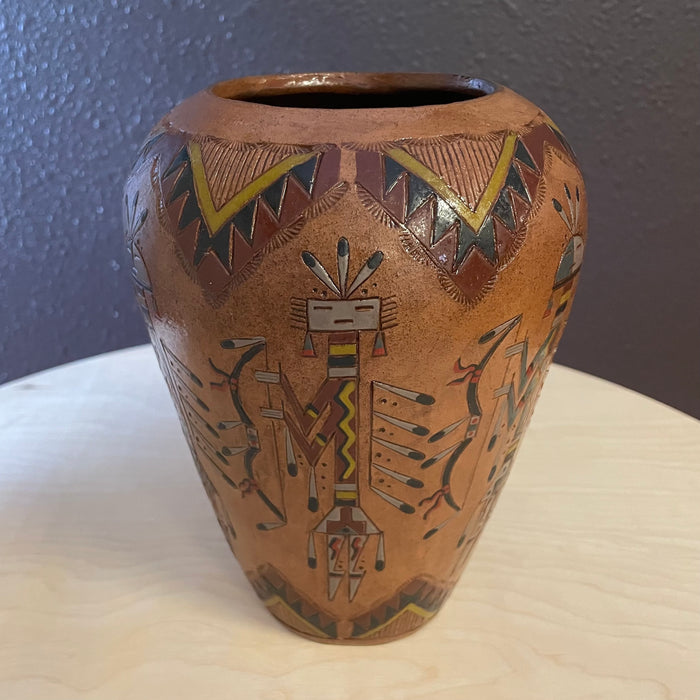 Navajo Pottery Vase, by Nancy Ann Chilly Yazzie and Jackson Yazzie