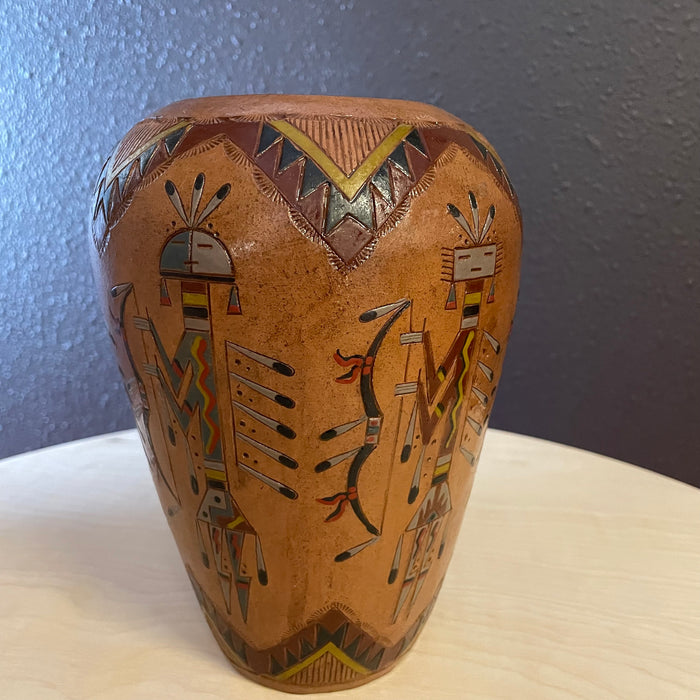 Navajo Pottery Vase, by Nancy Ann Chilly Yazzie and Jackson Yazzie